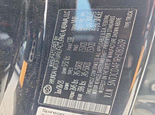 5NTJCDAF1RH080609 2024 HYUNDAI SANTA Черный 