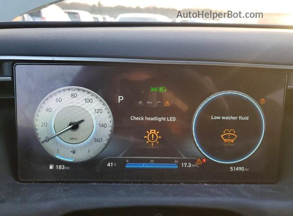 5NTJCDDE5RH105384 2024 HYUNDAI SANTA Зеленый Вид щитка приборов
