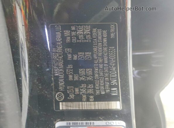 5NTJDDAF4NH005524 2022 HYUNDAI SANTA Black Սալոնի 360 աստիճան տեսք