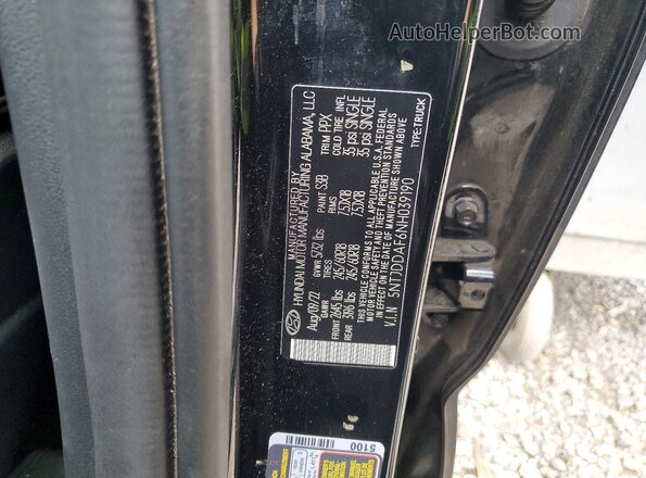 5NTJDDAF6NH039190 2022 HYUNDAI SANTA Black 