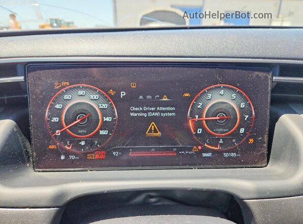 5NTJEDAF4NH016732 2022 HYUNDAI SANTA Green Սարքավորումների վահանակի տեսք