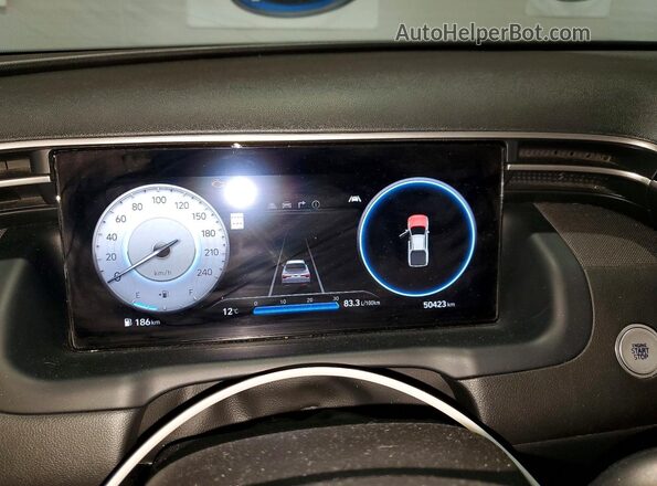 5NTJEDAF8NH033730 2022 HYUNDAI SANTA Gray Vista del cuadro de instrumentos