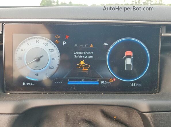 5NTJEDAF8PH045394 2023 HYUNDAI SANTA Green ხელსაწყოთა პანელის ხედი