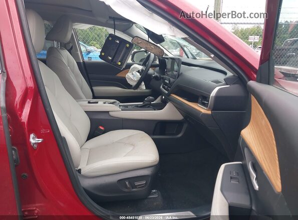 5TDAAAB51SS074527 2025 TOYOTA GRAND HIGHLANDER Red Вид салону спереду