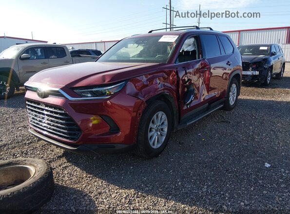 5TDAAAB58TS105015 2026 TOYOTA GRAND HIGHLANDER Red წინა მარცხენა ხედი სამი მეოთხედიდან