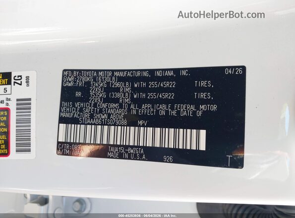 5TDAAAB61TS079088 2026 LEXUS TX 350 White Շարժիչի բաժամունքի տեսք