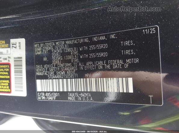 5TDAAAB62TS058511 2026 LEXUS TX 350 Black Engine compartment view
