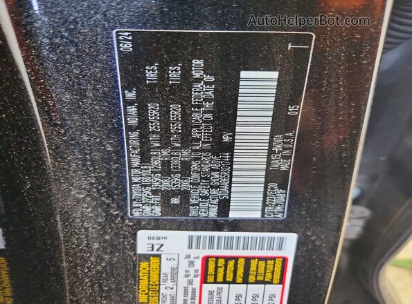 5TDAAAB65RS017444 2024 LEXUS TX Black Vista de la etiqueta del VIN