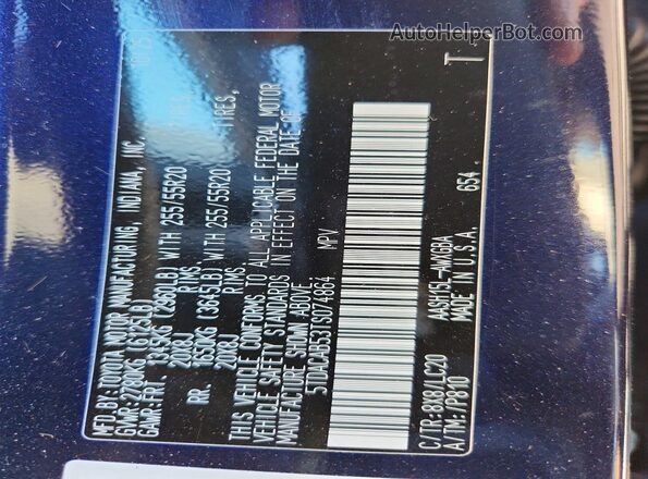 5TDACAB53TS074864 2026 TOYOTA GRAND Blue 