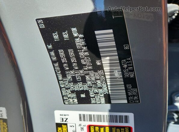 5TDADAB54TS041305 2026 TOYOTA GRAND Gray 360 interior view