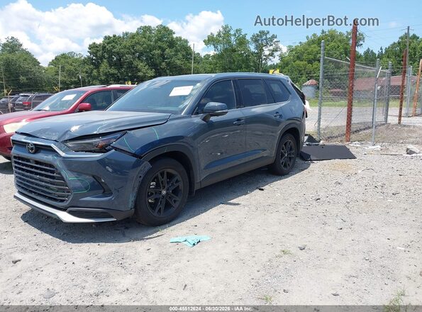 5TDADAB59SS017855 2025 TOYOTA GRAND HIGHLANDER Blue Առջևի ձախ երեք քառորդ տեսարան