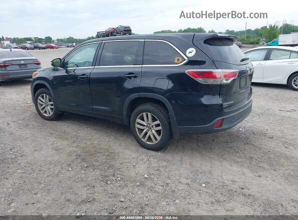 5TDBKRFH1GS272486 2016 TOYOTA HIGHLANDER Black Trasero izquierdo