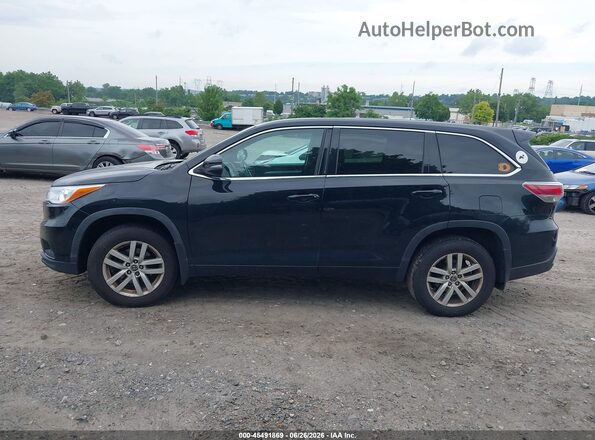 5TDBKRFH1GS272486 2016 TOYOTA HIGHLANDER Black Vista interior trasera