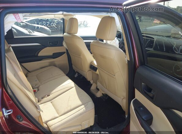 5TDBKRFH1GS305891 2016 TOYOTA HIGHLANDER Темно-бордовый Вид наклейки с VIN-кодом