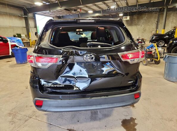 5TDBKRFH3GS228666 2016 TOYOTA HIGHLANDER Black უკანა ხედი
