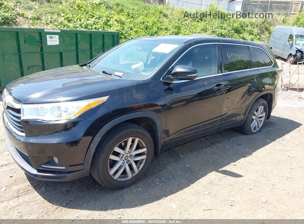 5TDBKRFH3GS254300 2016 TOYOTA HIGHLANDER Black Front left