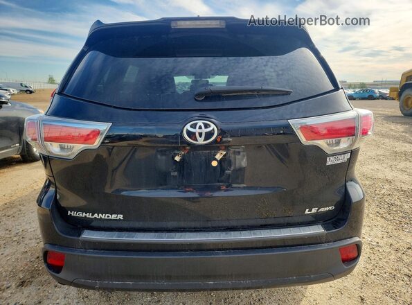 5TDBKRFH3GS331201 2016 TOYOTA HIGHLANDER Black უკანა ხედი