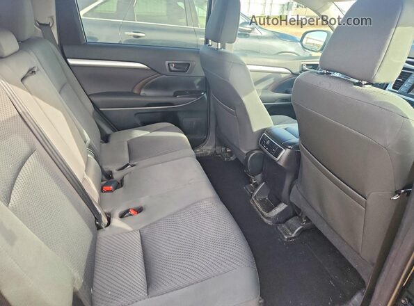 5TDBKRFH3GS331201 2016 TOYOTA HIGHLANDER Black უკანა სალონის ხედი