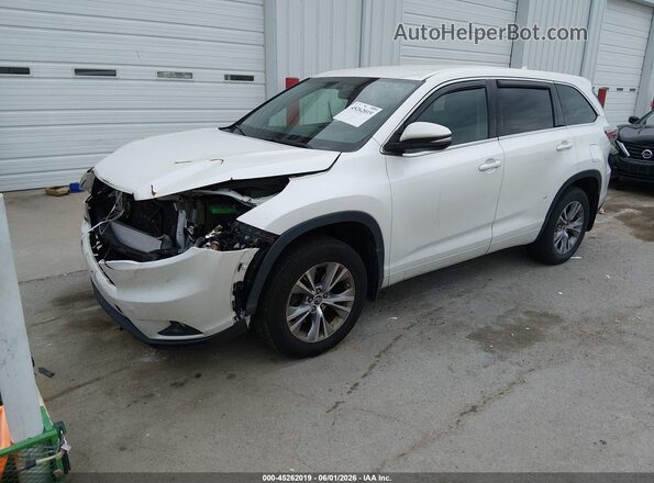 5TDBKRFH4GS259800 2016 TOYOTA HIGHLANDER Белый Передняя левая четверть