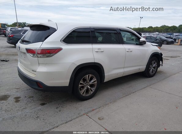 5TDBKRFH4GS259800 2016 TOYOTA HIGHLANDER Белый Задняя правая четверть
