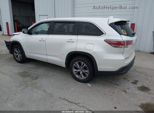 5TDBKRFH4GS259800 2016 TOYOTA HIGHLANDER Белый Задняя левая четверть