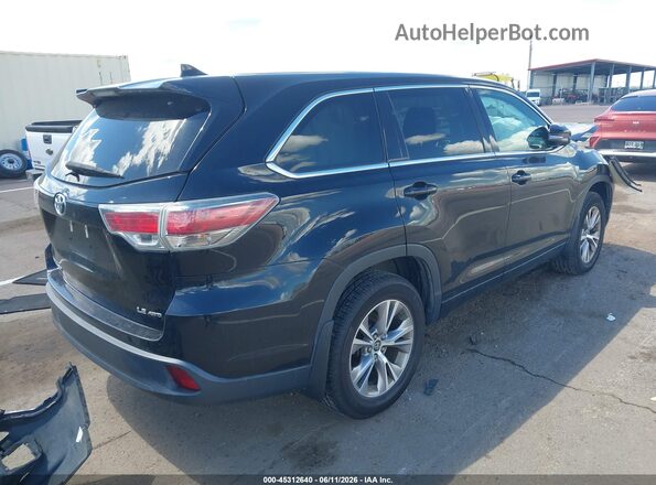 5TDBKRFH4GS301835 2016 TOYOTA HIGHLANDER Black უკანა მარჯვენა