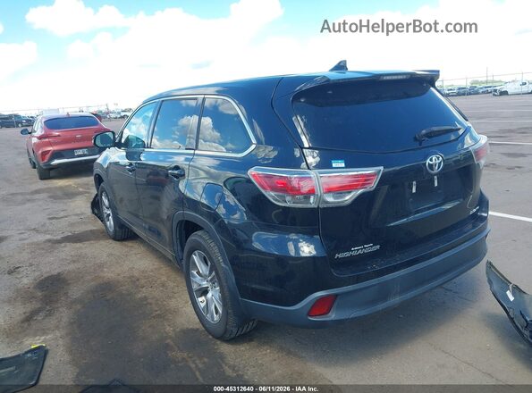 5TDBKRFH4GS301835 2016 TOYOTA HIGHLANDER Black უკანა მარცხენა