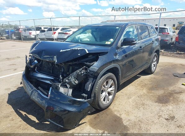 5TDBKRFH4GS301835 2016 TOYOTA HIGHLANDER Black წინა მარცხენა ხედი სამი მეოთხედიდან