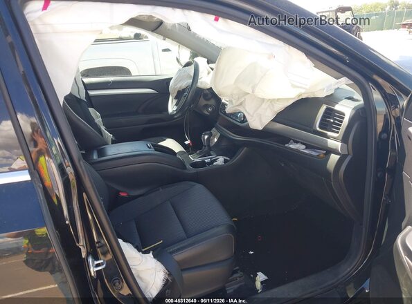 5TDBKRFH4GS301835 2016 TOYOTA HIGHLANDER Black წინა სალონის ხედი
