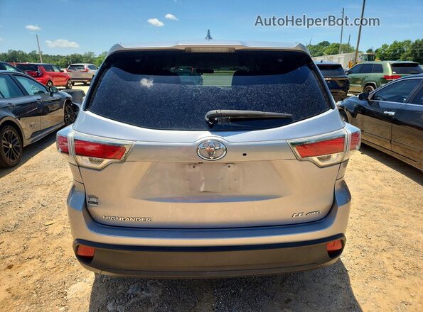5TDBKRFH6GS336599 2016 TOYOTA HIGHLANDER Silver უკანა ხედი