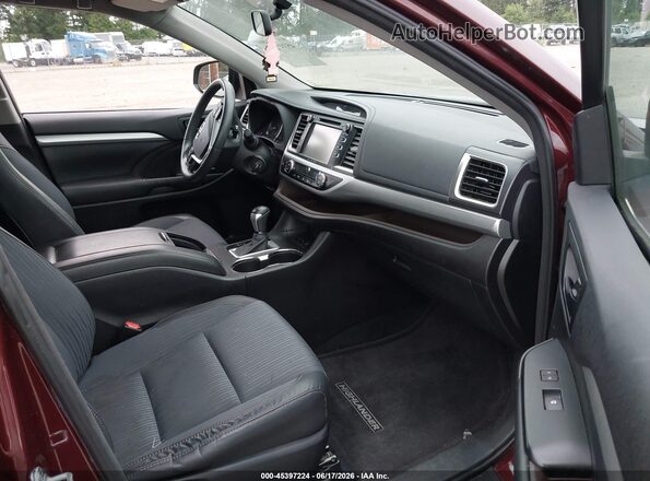 5TDBKRFH7GS264361 2016 TOYOTA HIGHLANDER Темно-бордовый Вид салона спереди
