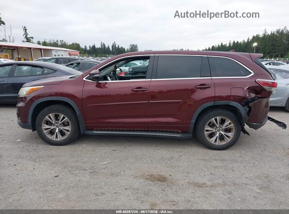 5TDBKRFH7GS264361 2016 TOYOTA HIGHLANDER Темно-бордовый Панорамный вид салона 360°