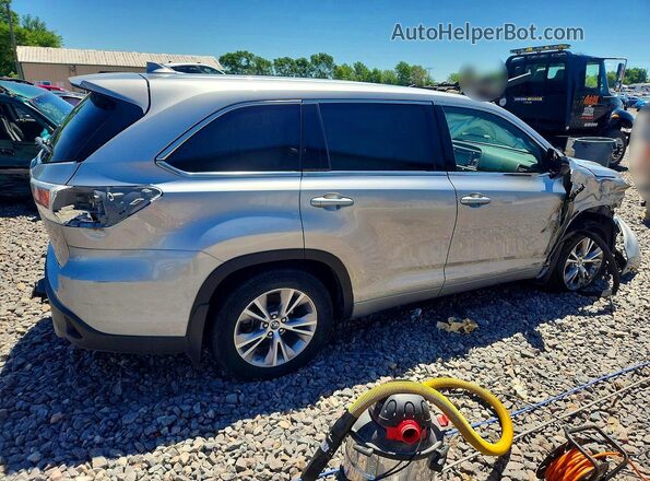 5TDBKRFH8GS325376 2016 TOYOTA HIGHLANDER Серебряный Задняя правая четверть