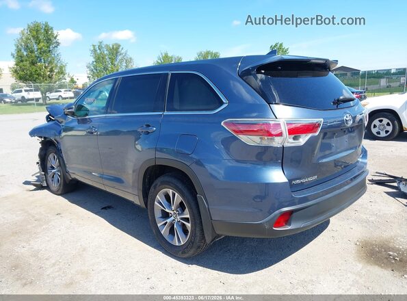 5TDBKRFHXGS324746 2016 TOYOTA HIGHLANDER Blue Հետևի ձախ
