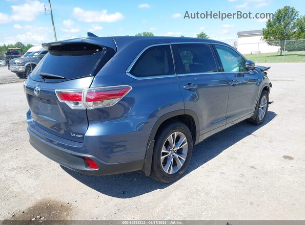 5TDBKRFHXGS324746 2016 TOYOTA HIGHLANDER Blue Հետևի աջ