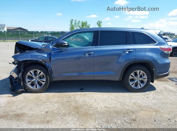 5TDBKRFHXGS324746 2016 TOYOTA HIGHLANDER Blue Սալոնի հետևի տեսք
