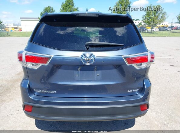 5TDBKRFHXGS324746 2016 TOYOTA HIGHLANDER Blue 