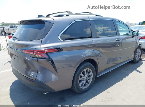 5TDBSKFC6MS020496 2021 TOYOTA SIENNA Gray Հետևի աջ