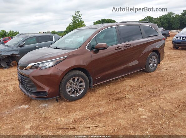 5TDBSKFC7MS010205 2021 TOYOTA SIENNA Brown Przód lewy