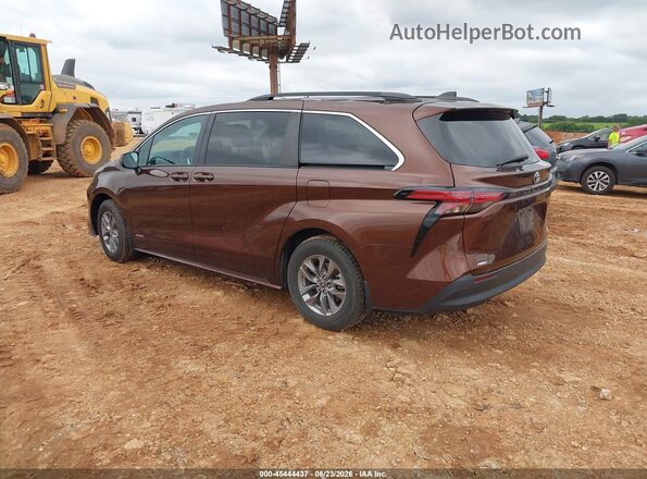 5TDBSKFC7MS010205 2021 TOYOTA SIENNA Brown Tył lewy