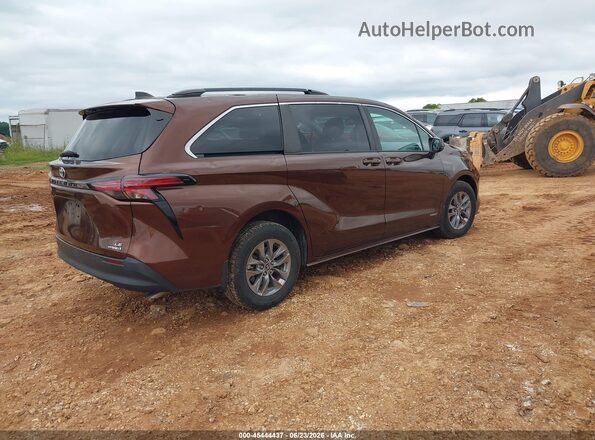 5TDBSKFC7MS010205 2021 TOYOTA SIENNA Brown Tył prawy