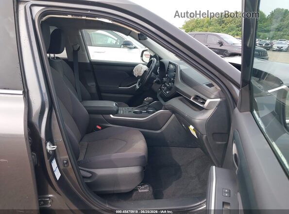 5TDBZRBH2NS250317 2022 TOYOTA HIGHLANDER Gray Widok wnętrza z przodu