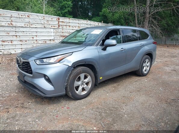 5TDBZRBH7LS017059 2020 TOYOTA HIGHLANDER Blue Передня ліва чверть