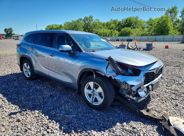 5TDBZRBH8MS070760 2021 TOYOTA HIGHLANDER Silver Front right
