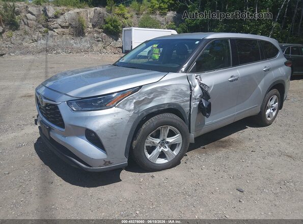 5TDBZRBH9MS145160 2021 TOYOTA HIGHLANDER Silver Առջևի ձախ երեք քառորդ տեսարան