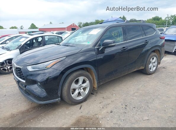 5TDBZRBHXNS166102 2022 TOYOTA HIGHLANDER Black Передня ліва чверть