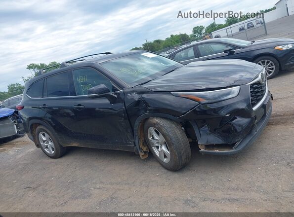 5TDBZRBHXNS166102 2022 TOYOTA HIGHLANDER Black Вид задньої частини салону