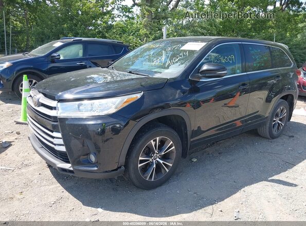 5TDBZRFH0JS910214 2018 TOYOTA HIGHLANDER Black Առջևի ձախ երեք քառորդ տեսարան