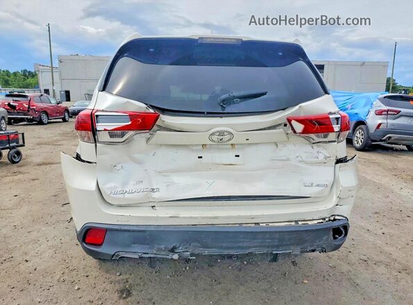5TDBZRFH0KS733472 2019 TOYOTA HIGHLANDER White Հետևի տեսք