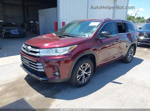 5TDBZRFH3HS446491 2017 TOYOTA HIGHLANDER Burgundy Vista tres cuartos delantera izquierda
